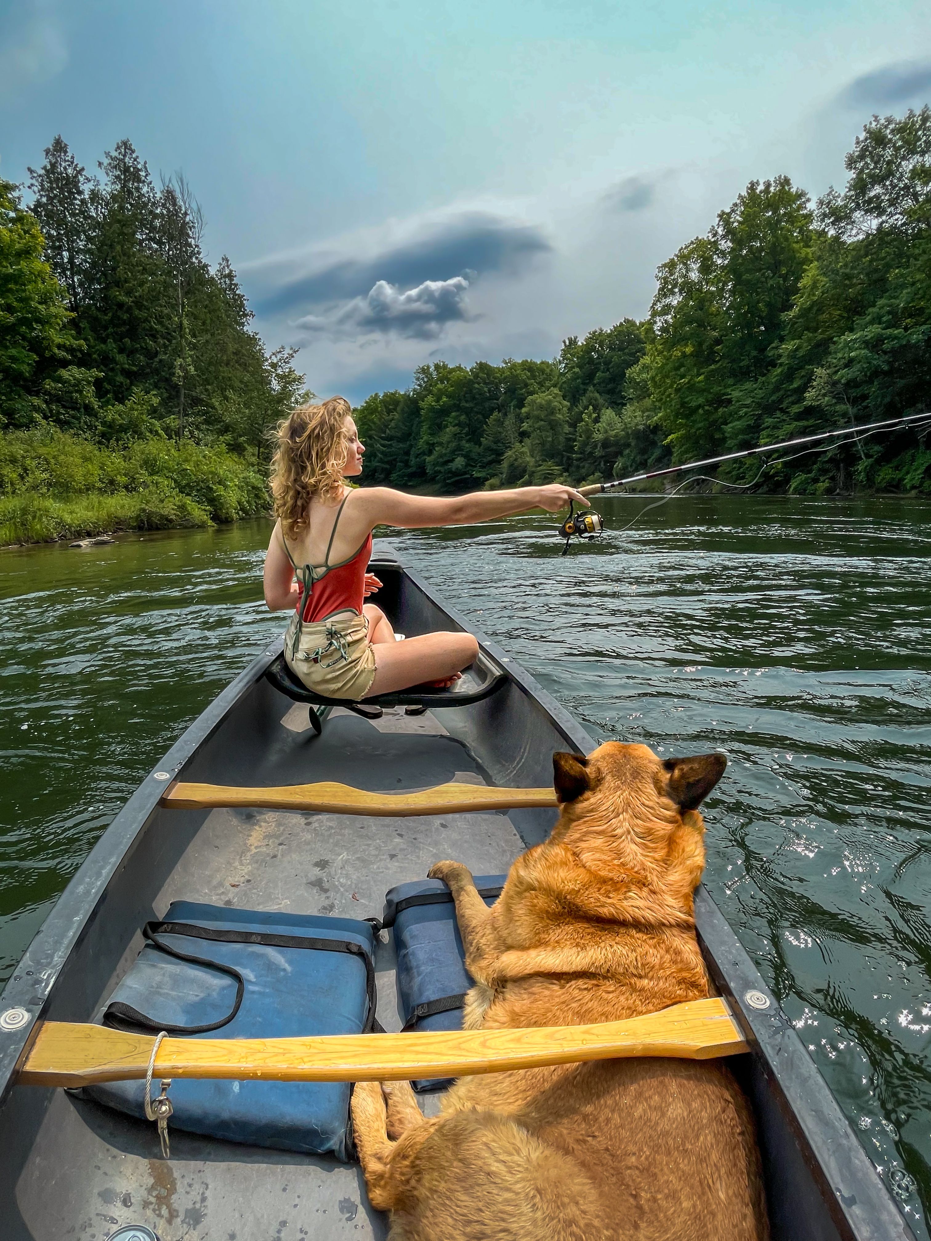 A woman and her dog