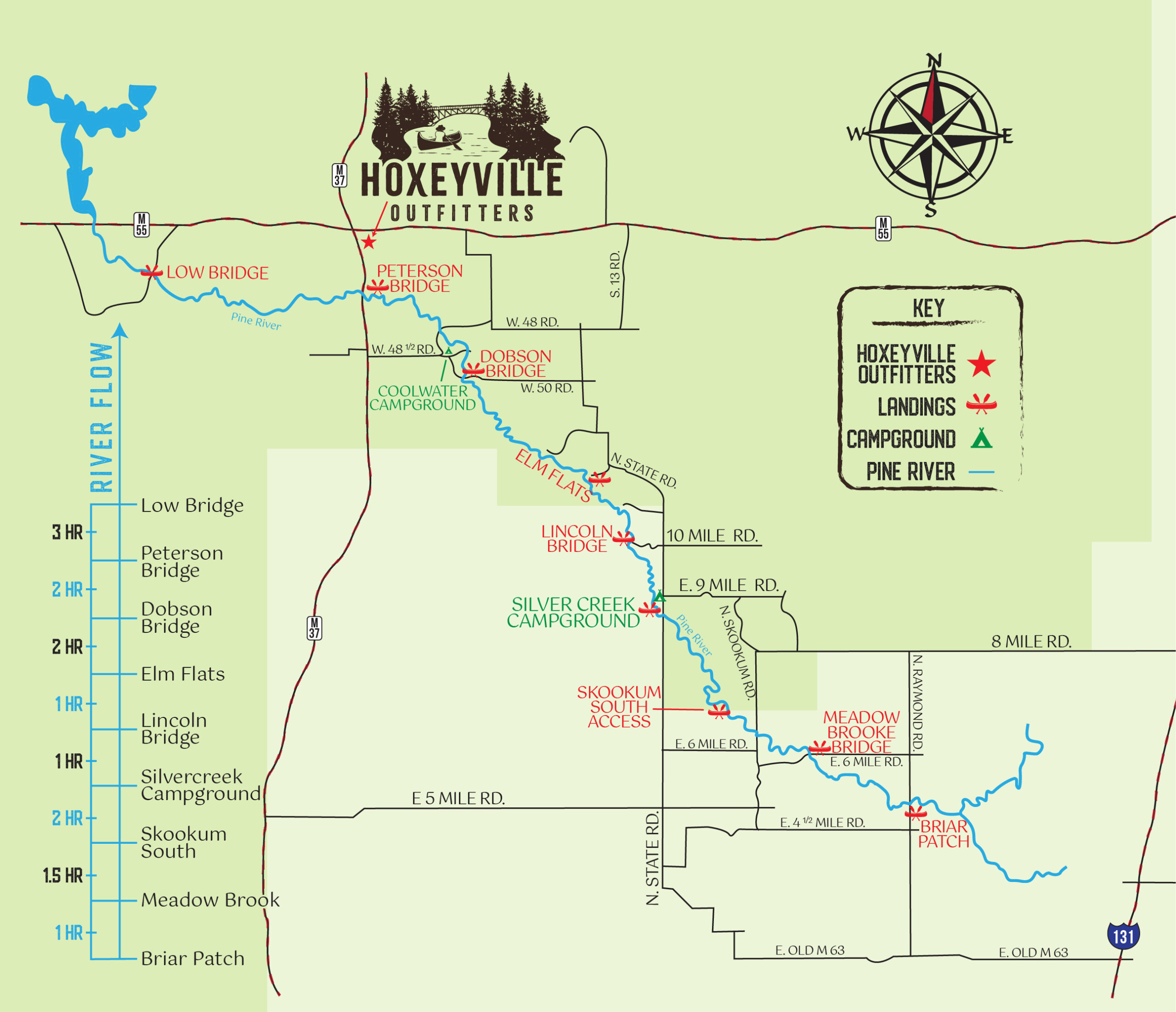 Pine River Michigan Map